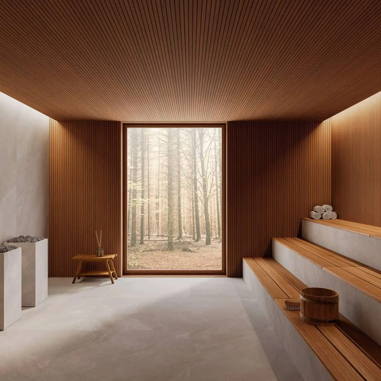 Sauna et bain froid d'une adresse de la collection