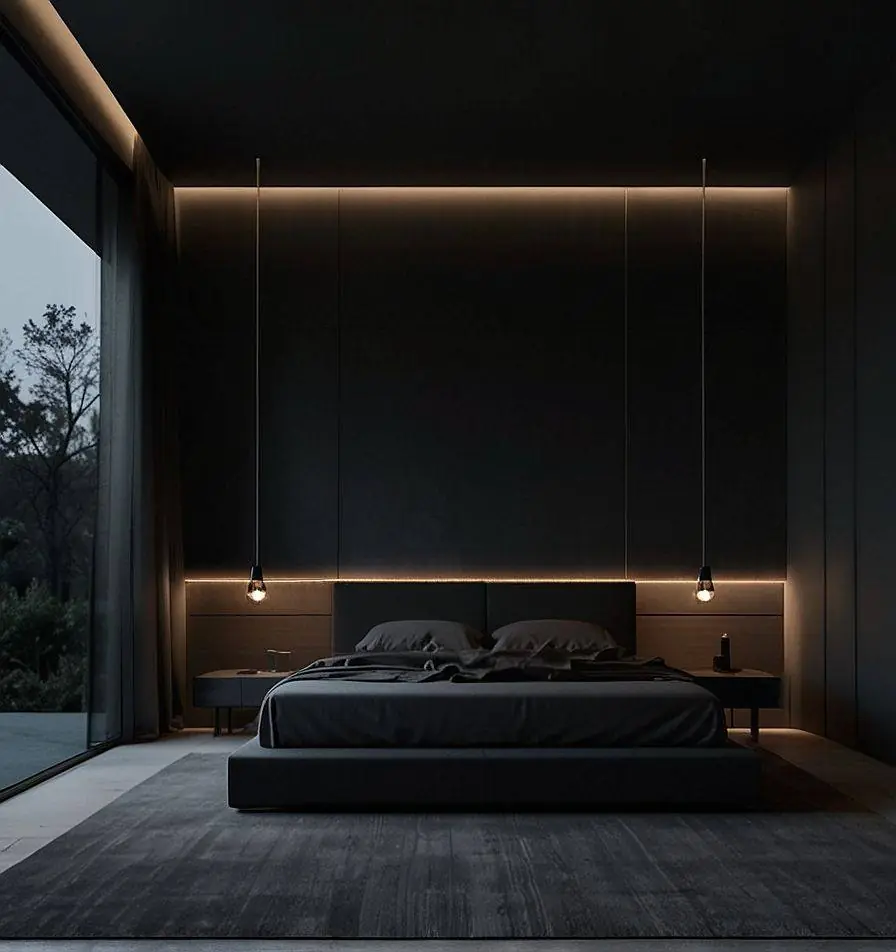 Chambre tenue dans le noir et le silence
